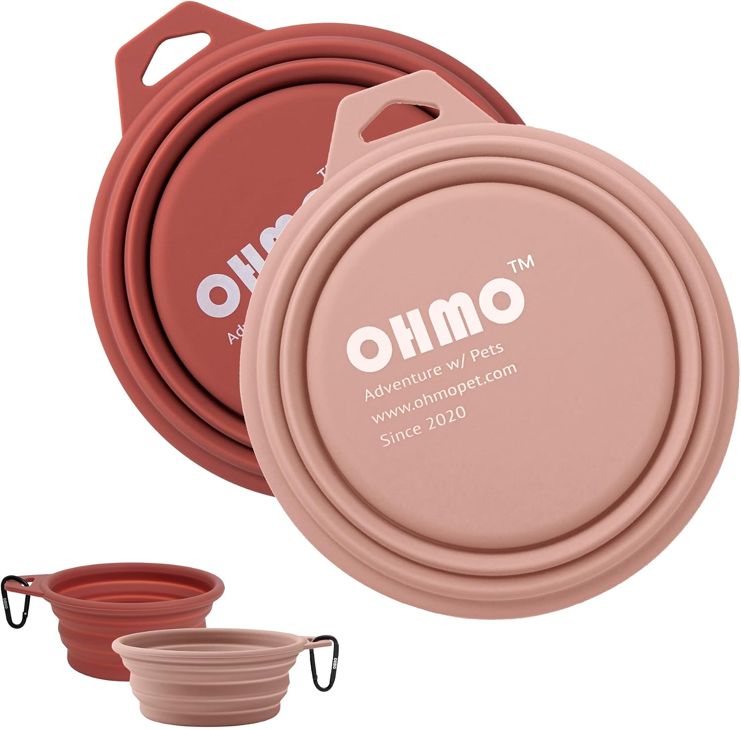 OHMO Collapsible Dog Bowl (2 Pack, Camo & Light Green 12oz/400ml) Premium Silicone Pet Water Bowls for Cats & Dogs, Portable Foldable Dog Travel Bowls for Outdoor Camping Hiking - Image 14