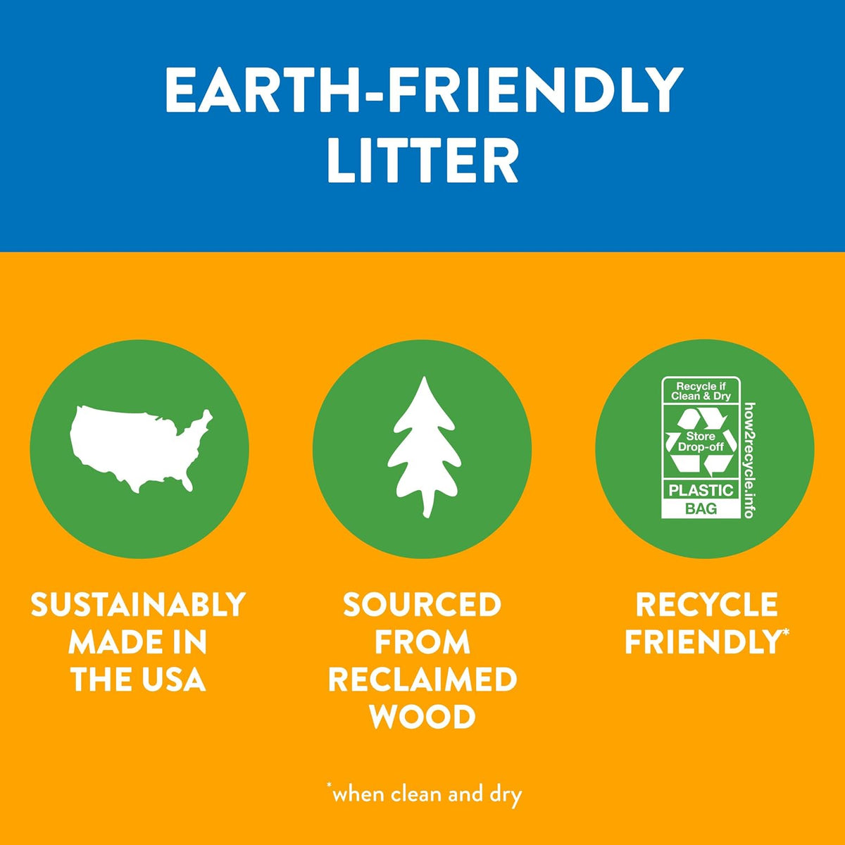 Graphic showing pine wood shavings inside the litter bag