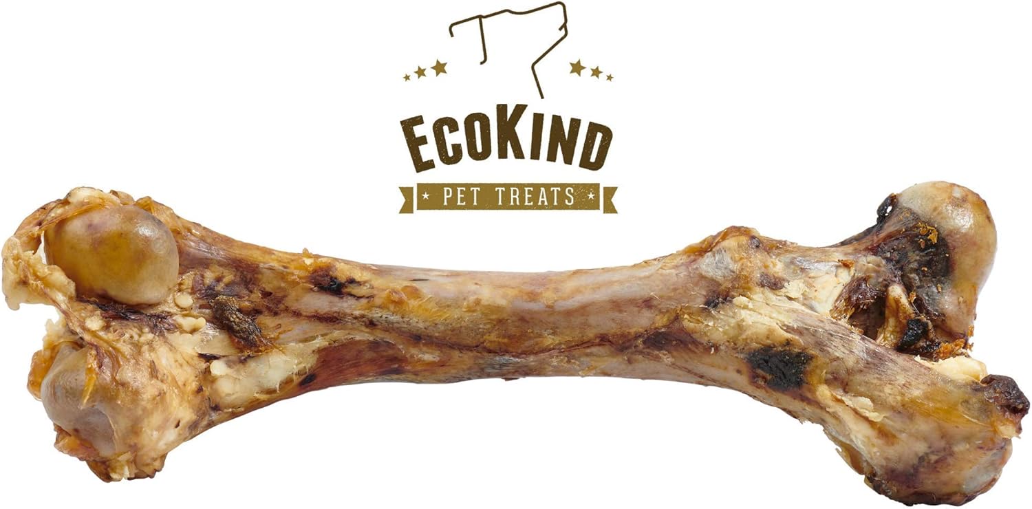 EcoKind Pet Treats Giant Femur Bone front view premium dog chew for large breeds