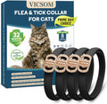 Vicsom Flea and Tick Collar for Cats 4 Pack front view