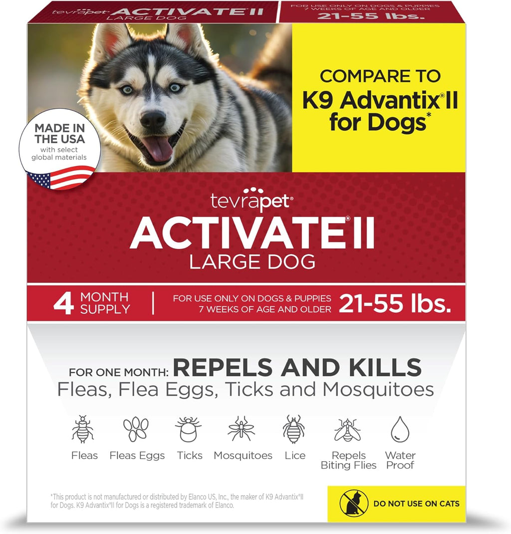 TevraPet Activate II Flea and Tick Prevention for Dogs, Extra Large Dogs 55+ lbs, Topical Drops, 4 Month Flea and Tick Treatment - Image 9