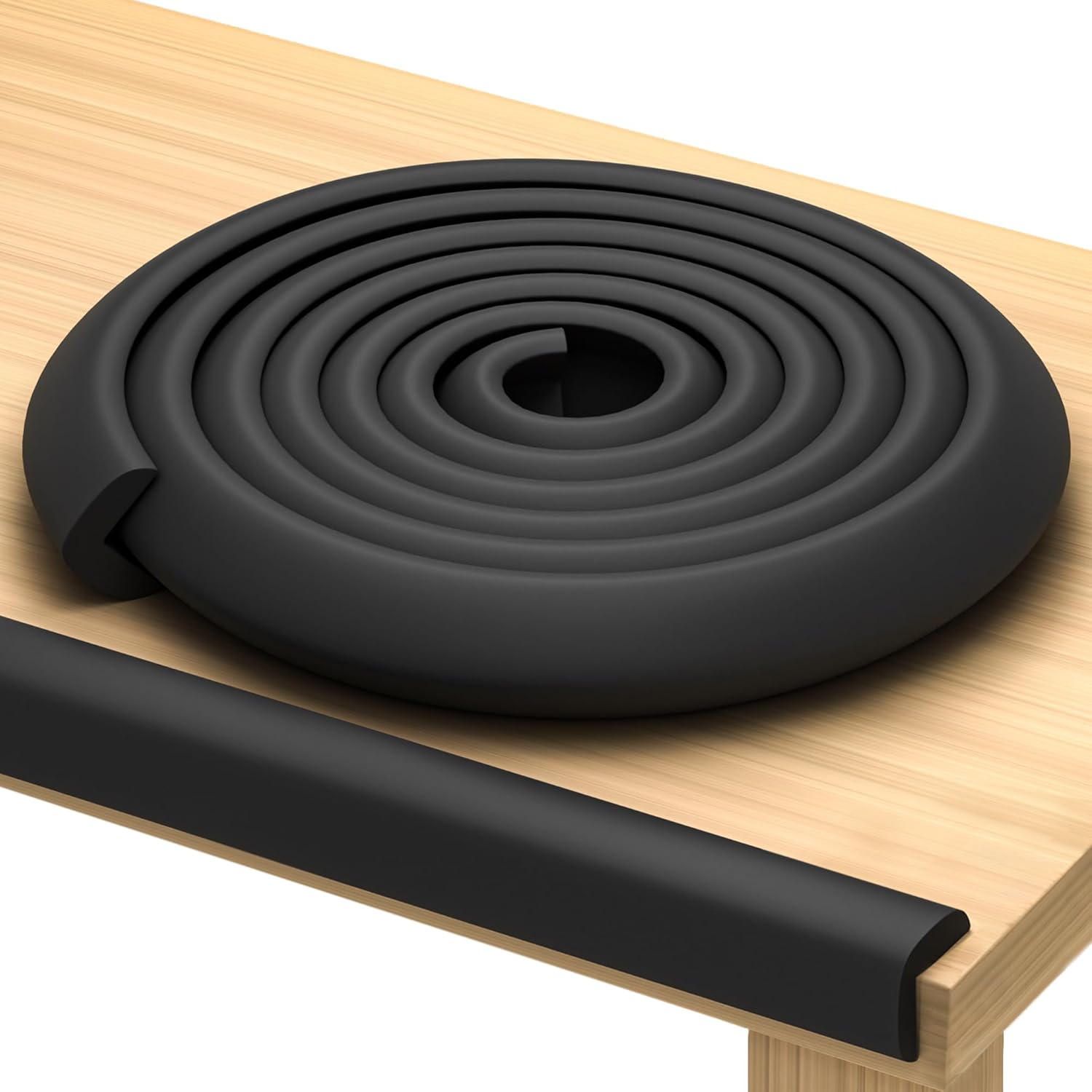 Komfortology 12ft black foam edge protector front view