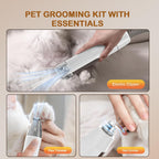 Ozumek dog nail grinder attachment operating on a pet paw for safe trimming