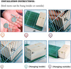 YJJKJ Wood Parakeet Nest Box with Natural Nesting Pads, Breeding Bird Cage House for Lovebirds Cockatiel Parrotlets Budgerigar Small Parrot - Image 7
