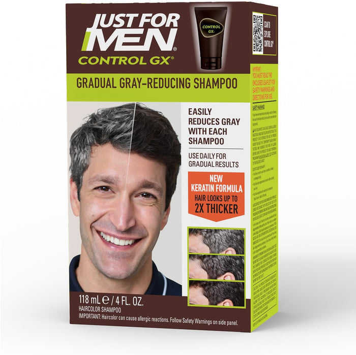 Just For Men Control GX Grey Reducing Shampoo front bottle view