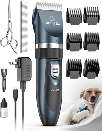 oneisall Dog Clippers Low Noise, Dog Grooming Kit with Rechargeable, Pet Shaver Cordless Electric Quiet Hair Clipper Set for Dogs Cats PetsGold - Image 9