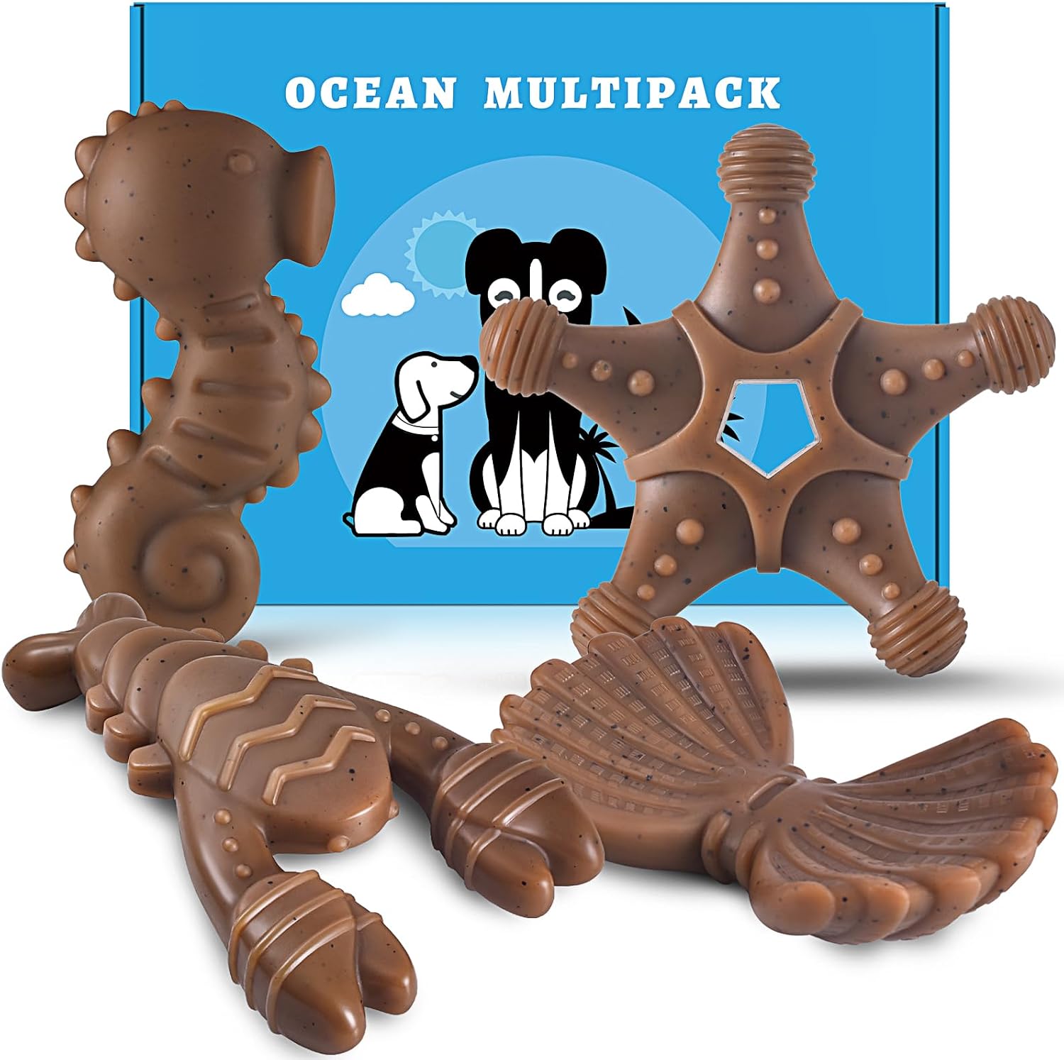 NEZIN Dog Toys for Aggressive Chewers, Indestructible Toys for Large Dogs, Dog Chew for Large Medium Small Breed, 3 Pack Super Chewer with Tough Nylon, Gift for Dogs - Image 10
