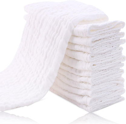 Cute Castle 12 pack muslin burp cloths front view