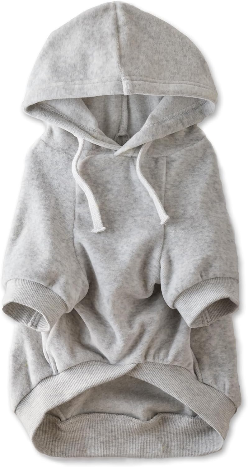 Pet Passion Cooper II Organic Cotton Velour Dog Hoodie Pet Coat for Small, Medium and Large Dogs, Navy, Medium - Image 14