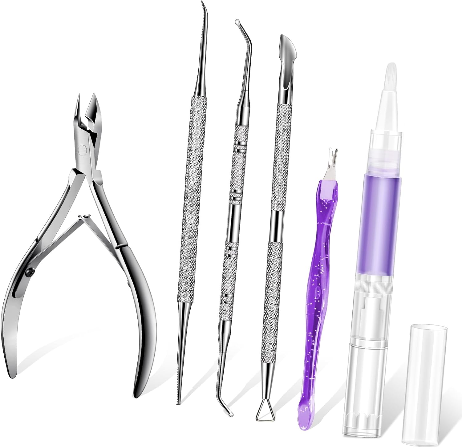 Qusmeiyici Morgles 6 Piece Cuticle Trimmer Set front view