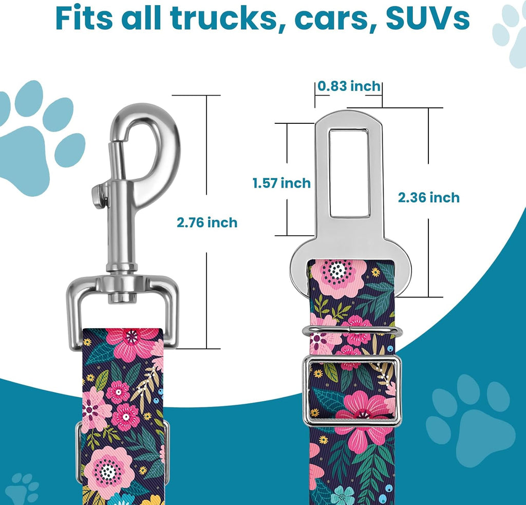 360-degree swivel buckle on pet seat belt