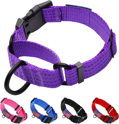 Martingale Collar for Training Dogs. Adjustable Reflective Collars with Buckle-USA Flag- NO Pull-Prevents Slipping Out, for Medium Large XL Dogs. Helps with Strong pullers (XL, Blue) - Image 10