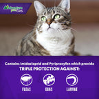 Active ingredients and benefits label of authentic USA pet care treatment