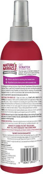 Nature's Miracle cat repellent spray for indoor furniture protection.