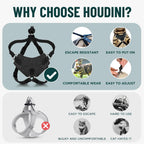 Houdini(TM) Escape Proof Cat Harness and Leash (Black, M/L) - Image 8