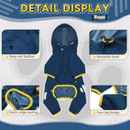 Reflective dog raincoat for small and medium dogs safety features