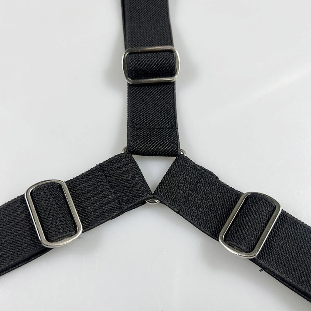 Puco canine belly band suspenders demonstrating adjustable side sliders.