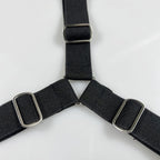 Puco canine belly band suspenders demonstrating adjustable side sliders.