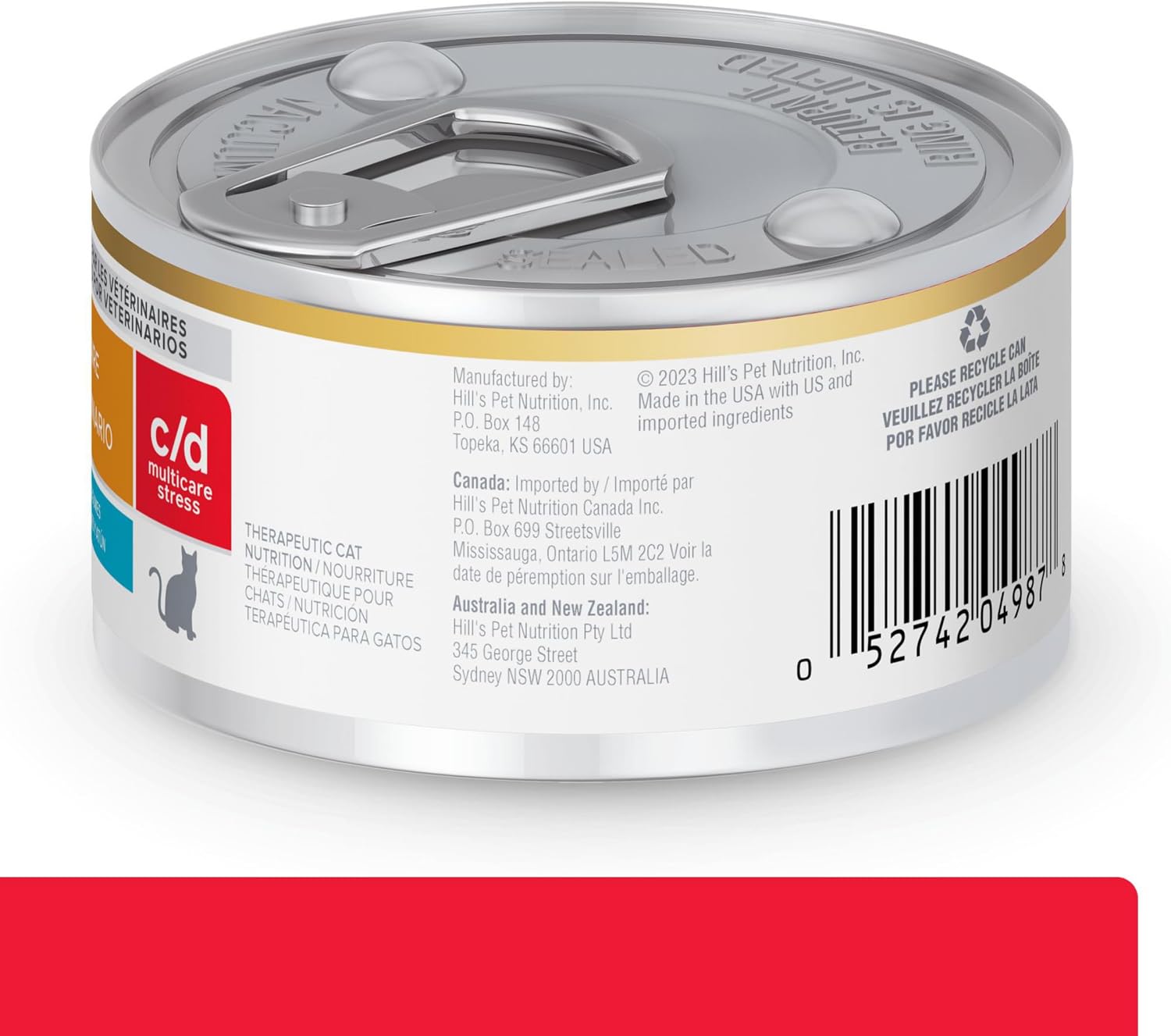 Hill's c/d urinary care tuna and vegetable stew canned cat food single can display