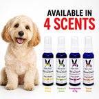 USA imported Warren London pet fragrance spray package back view.