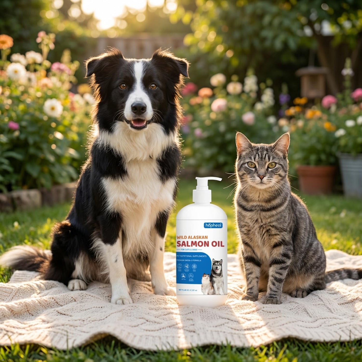Wild-Caught Salmon Oil for Dogs & Cats - Omega 3 EPA DHA,Fish Oil Liquid Supplement for Skin & Coat, Joint & Bone Health (8 FLOZ) - Image 9