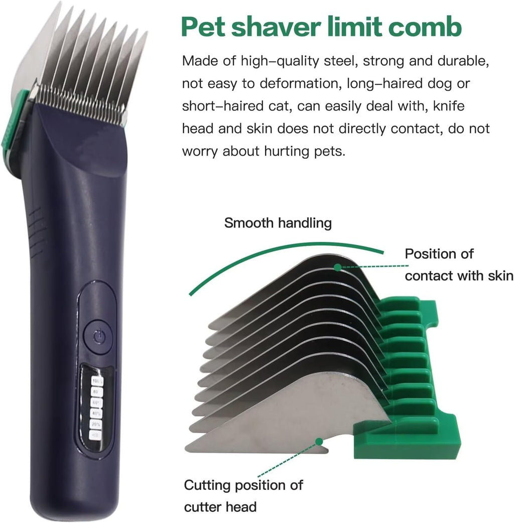 BESTBOMG pet clipper guards suitable for grooming dogs cats and horse coats safely