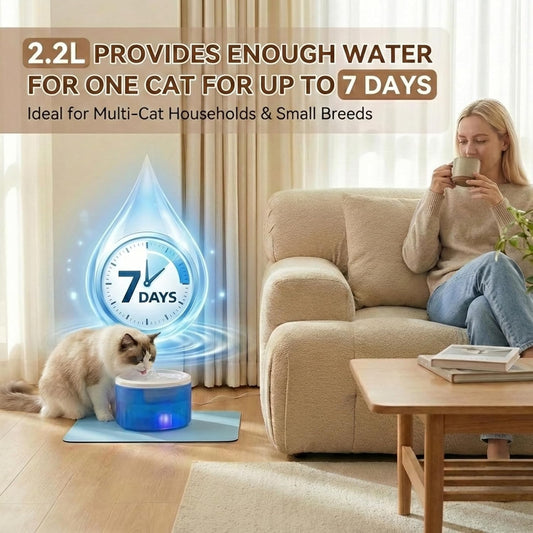 Haxgecgi pet fountain showing the water filtration system components