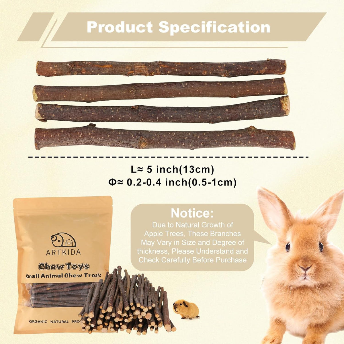 Nine hundred gram pack of safe low calorie pet wood snacks for hamsters