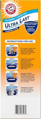 ARM & Hammer Ultra Last Clumping Cat Litter Unscented MultiCat 18 Lbs. Pet Friendly with Baking Soda Odor Control Litter - Image 15