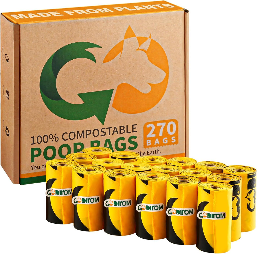 Certified Compostable Dog Poop Bags, 270 Count Landfill Friendly and Leakproof Waste Bags, Easy Open Unscented Forest Green Poop Bag for Dog, 15 Doggy Bags Per Roll (18 rolls) - Image 10