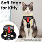Close up of the heavy duty metal D ring and secure leash attachment on cat vest