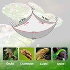Qwr gecko hammock installed inside a glass enclosure