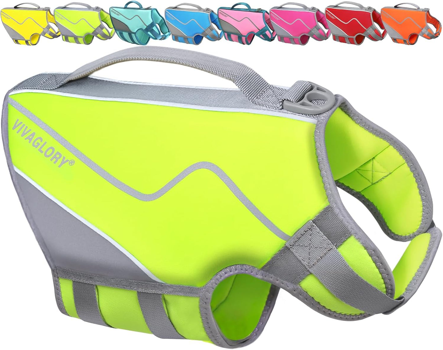 VIVAGLORY Neoprene Dog Life Vest, Dog Life Jacket for Swimming & Boating, Buoyancy & Comfort for Puppy Doggy, Swimming Vest with Handle, XS, Pink - Image 11