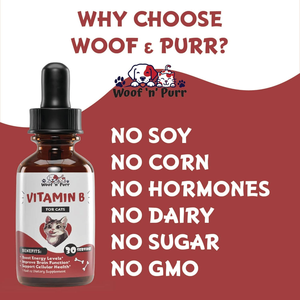 Feline Essential Vitamin B12 drops nutritional facts and label