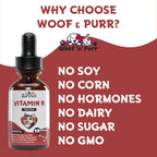 Feline Essential Vitamin B12 drops nutritional facts and label