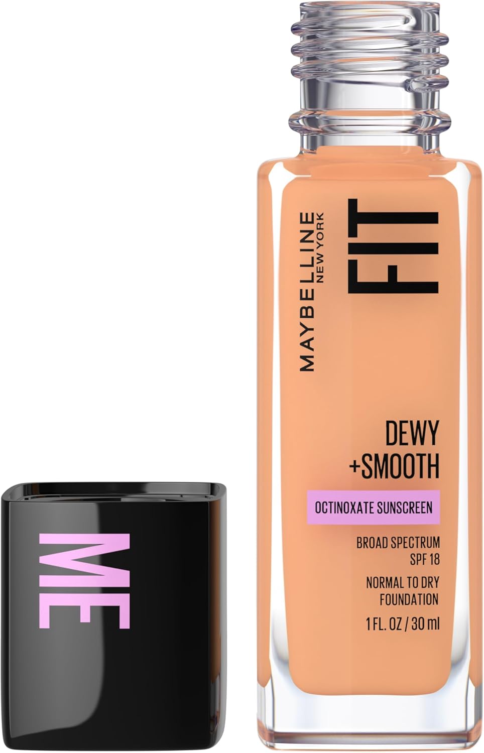 Maybelline Fit Me Dewy + Smooth Liquid Foundation Makeup, Medium Buff, 1 Count (Packaging May Vary) - Image 12