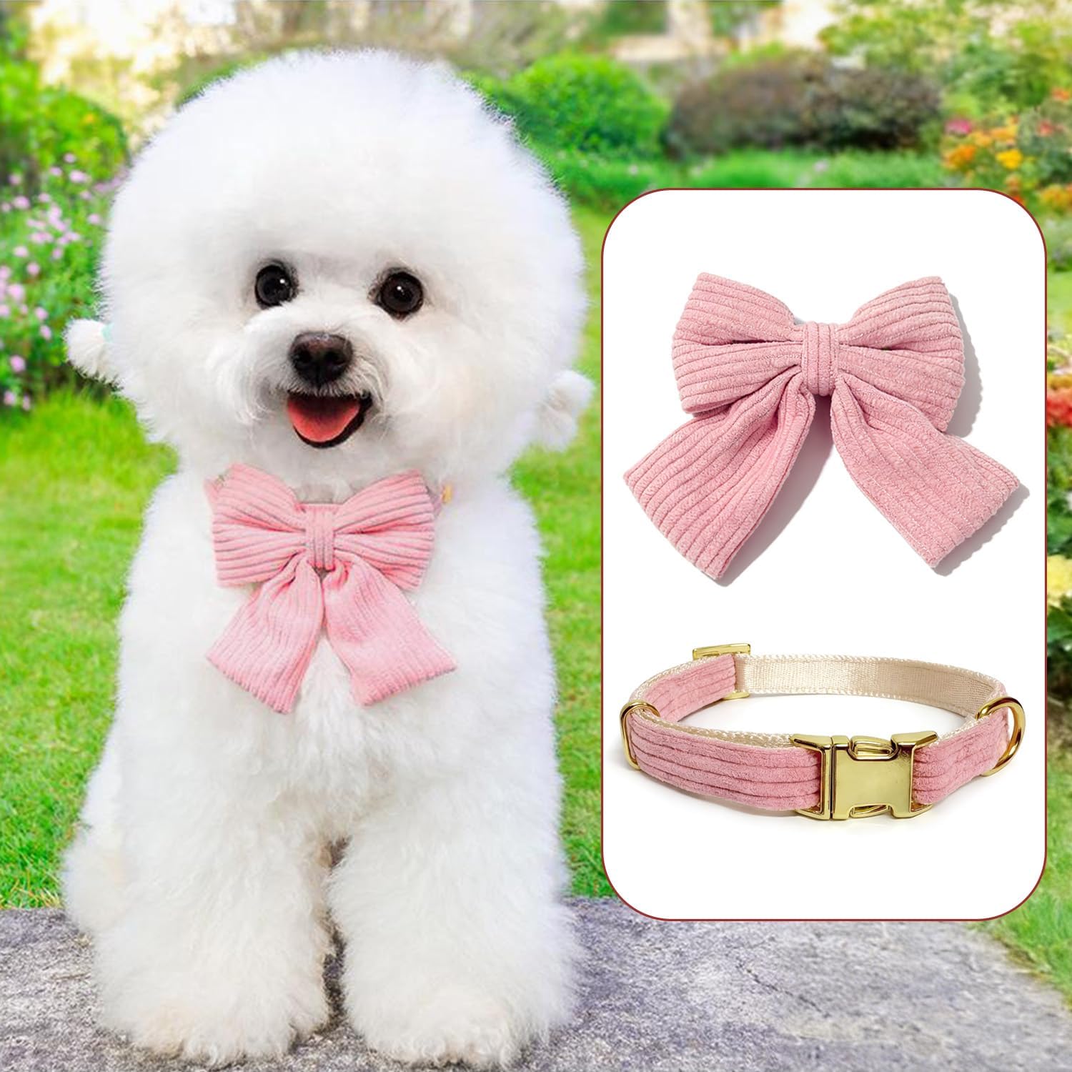 Lwbmg adjustable small dog harness showing gold metal hardware