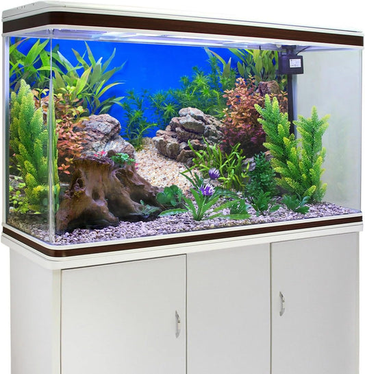 Realistic underwater lake scene poster for 48 inches by 24 inches fish tanks