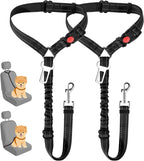 Lukovee Dog Car Seat Belt, 2 Pack Headrest Restraint Seatbelt, Adjustable Pet Safety Leads with Reflective Elastic Bungee for Dog Harness Collar Travel Daily Use (Fluorescent Pink,Headrest) - Image 15