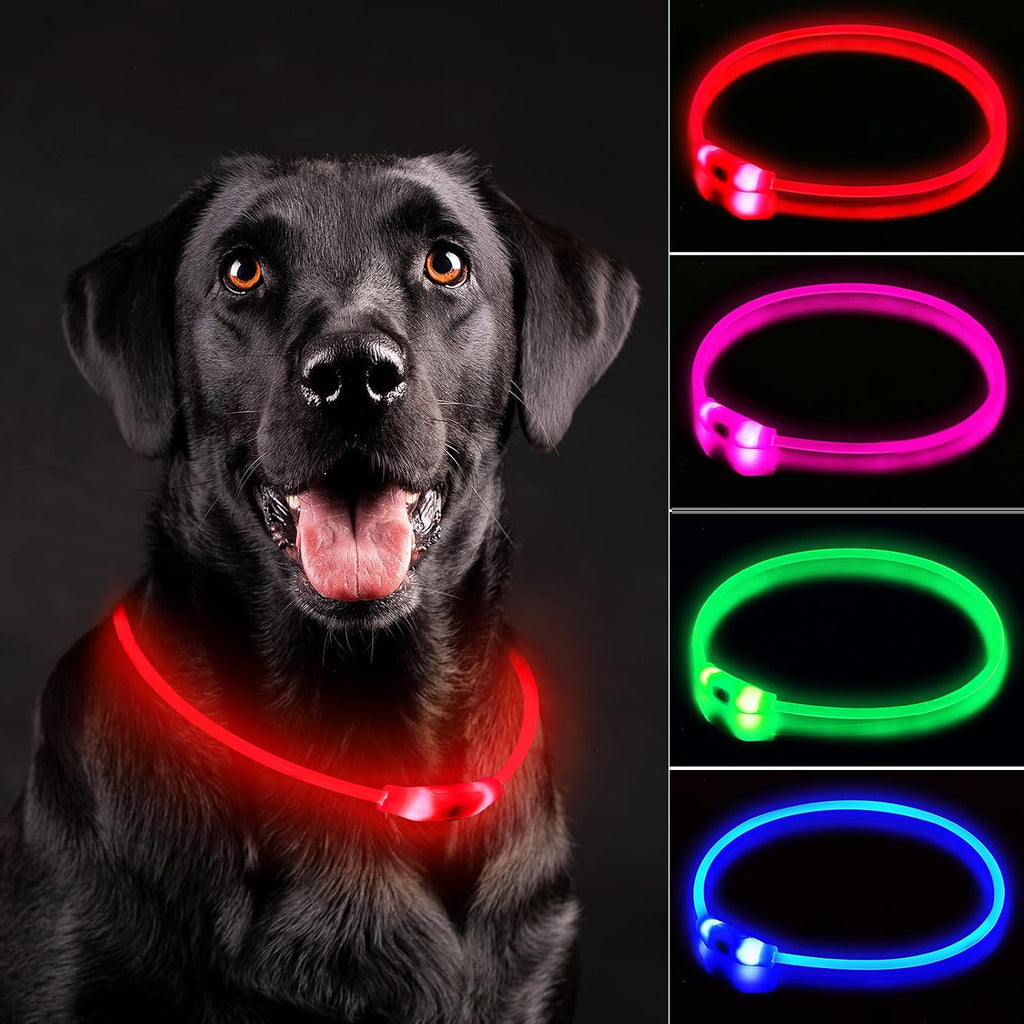 NOVKIN LED Dog Collar, Cut-to-Fit Light Up Dog Collar for Night Walking, IP67 Waterproof USB Rechargeable Glowing Pet Collar, High Visibility Super Bright Safety Lights for S/M/L Dogs(Blue) - Image 8