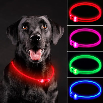NOVKIN LED Dog Collar, Cut-to-Fit Light Up Dog Collar for Night Walking, IP67 Waterproof USB Rechargeable Glowing Pet Collar, High Visibility Super Bright Safety Lights for S/M/L Dogs(Blue) - Image 8