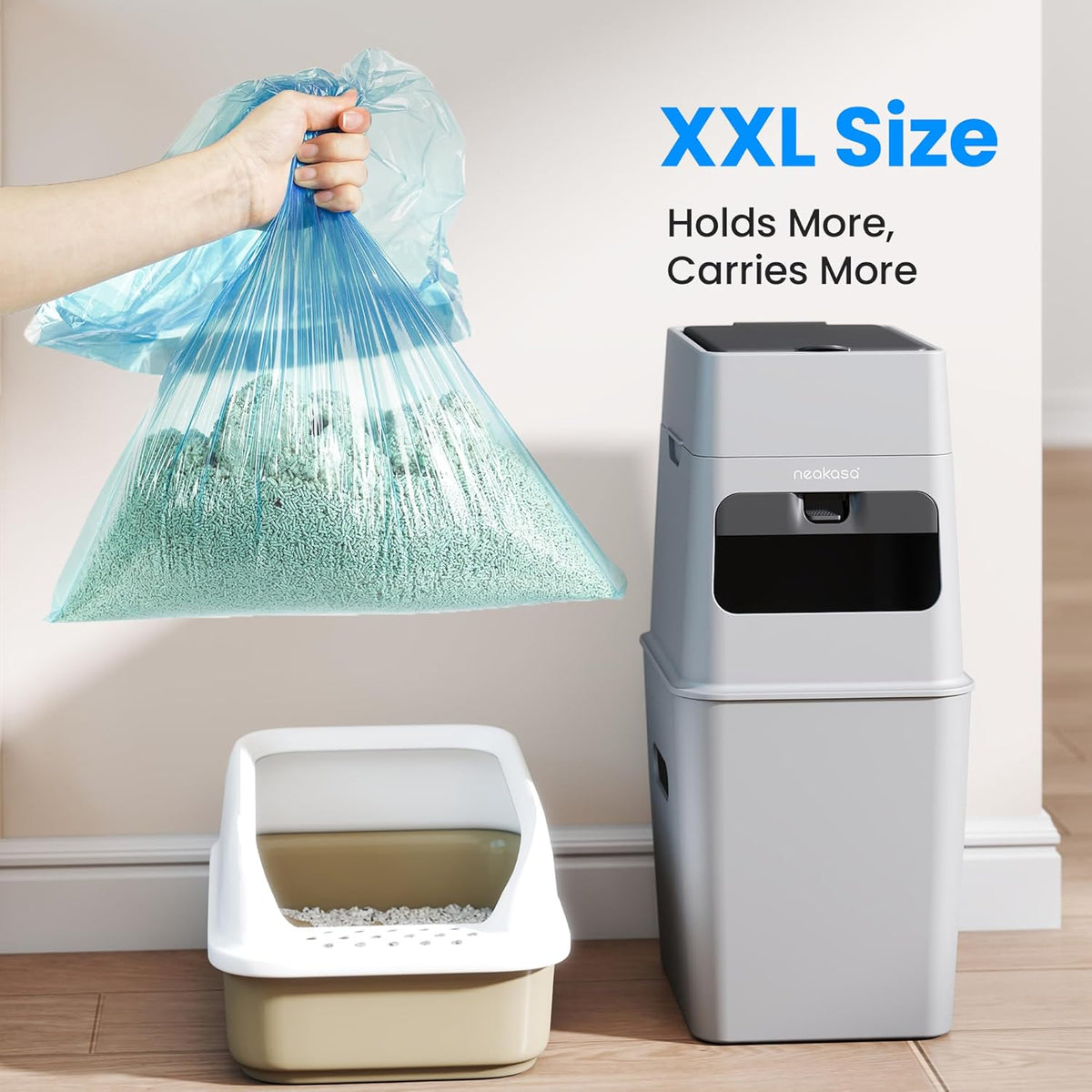 Neakasa cat litter disposal bag installation demo
