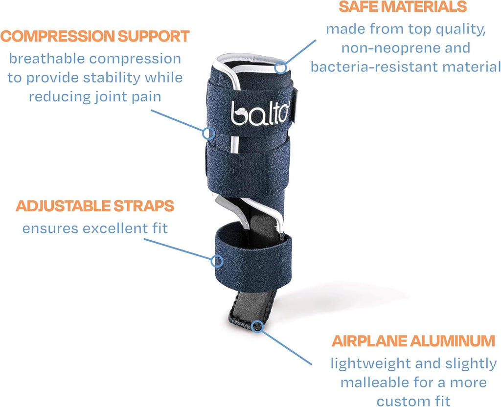 Blue feline orthopedic leg brace with adjustable straps