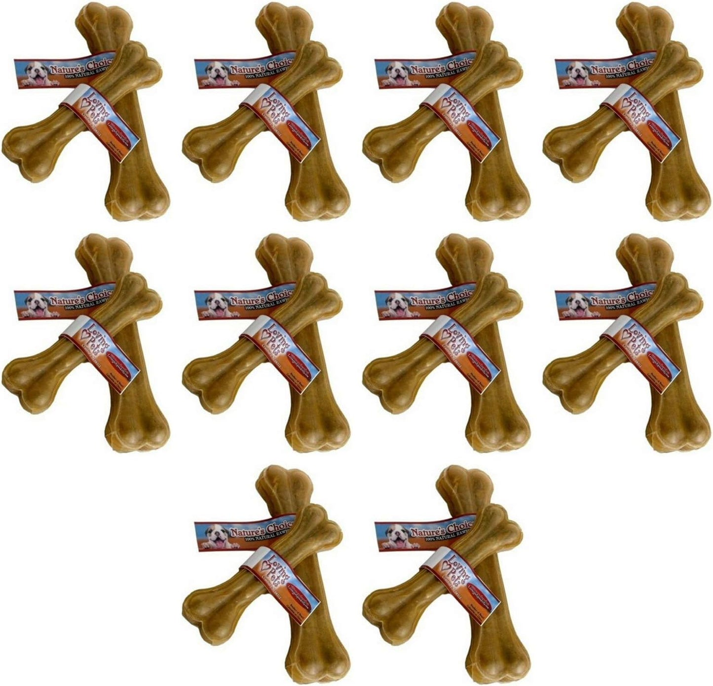 Loving Pets natural dense core compressed rawhide dog bone for aggressive chewers