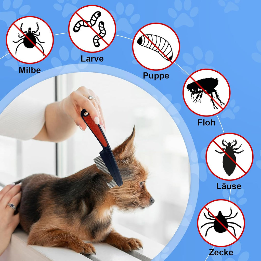 Two piece Rowpoz pet flea comb set