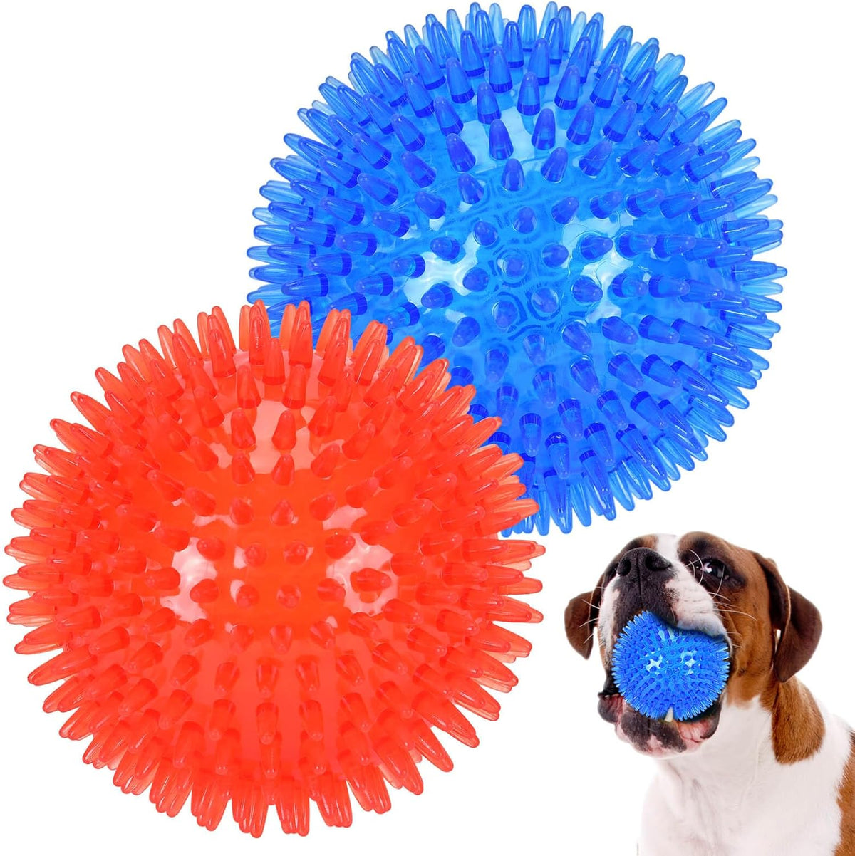 petizer 6 Pack 2.5" Squeaky Dog Toy Balls, Floating Dogs Pool Balls, Spiky Dog Balls, Durable Interactive Fetch Toys for Puppy, Dog Chew Toys for Teething (2.5", Small Dog) - Image 13