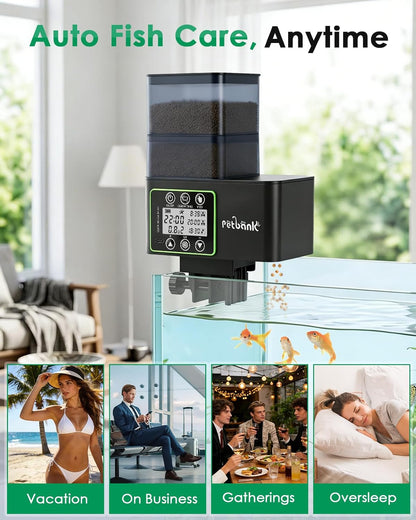 Automatic Fish Feeder for Aquarium - 230/510ml Timer Fish Feeder Dispenser with 0.1-2g Precision Feeding, Moisture-Proof Auto Fish Feeder with Feed Cleaning & Shortage Alert, USB Rechargeable - Image 9