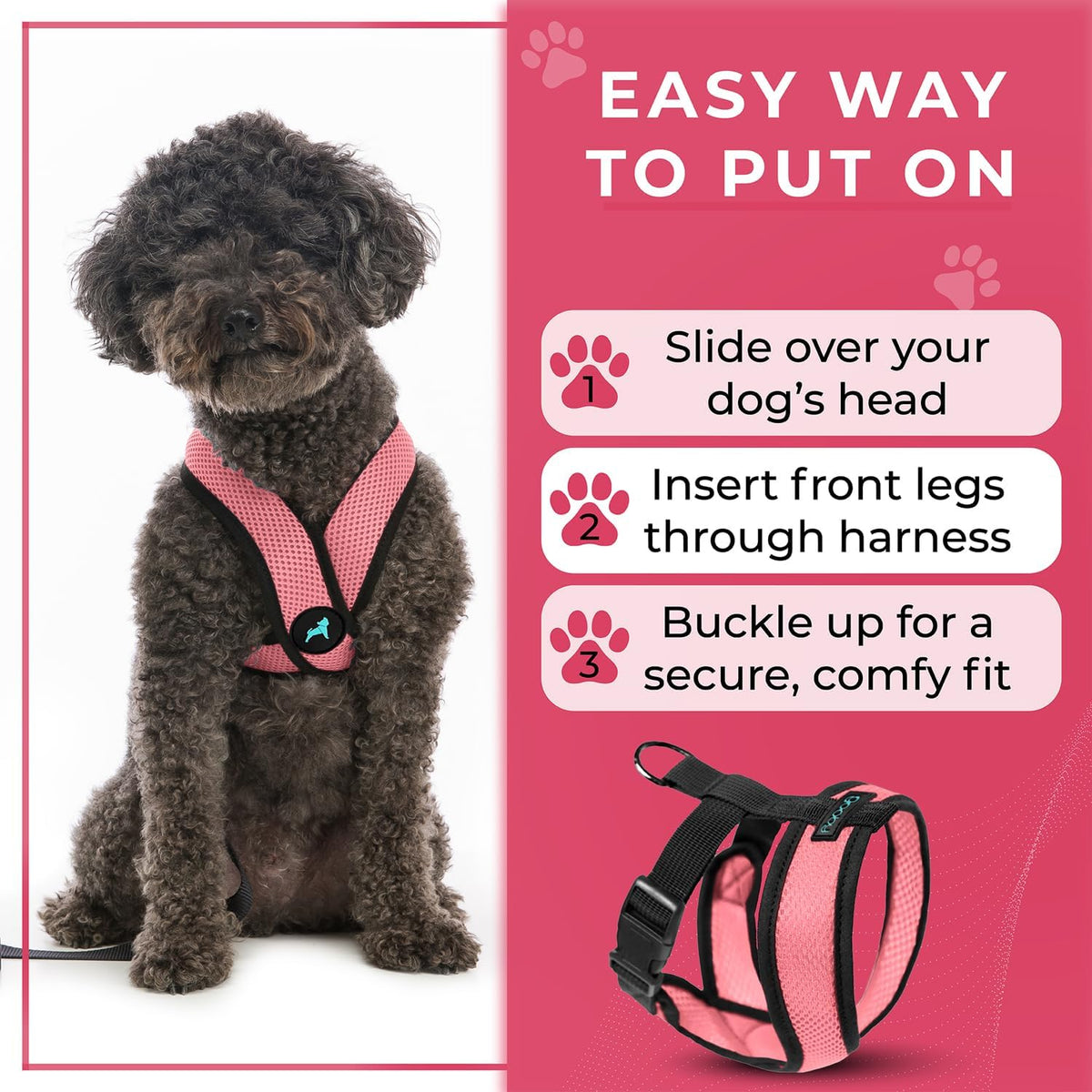 Gooby Comfort X harness packaging and brand details