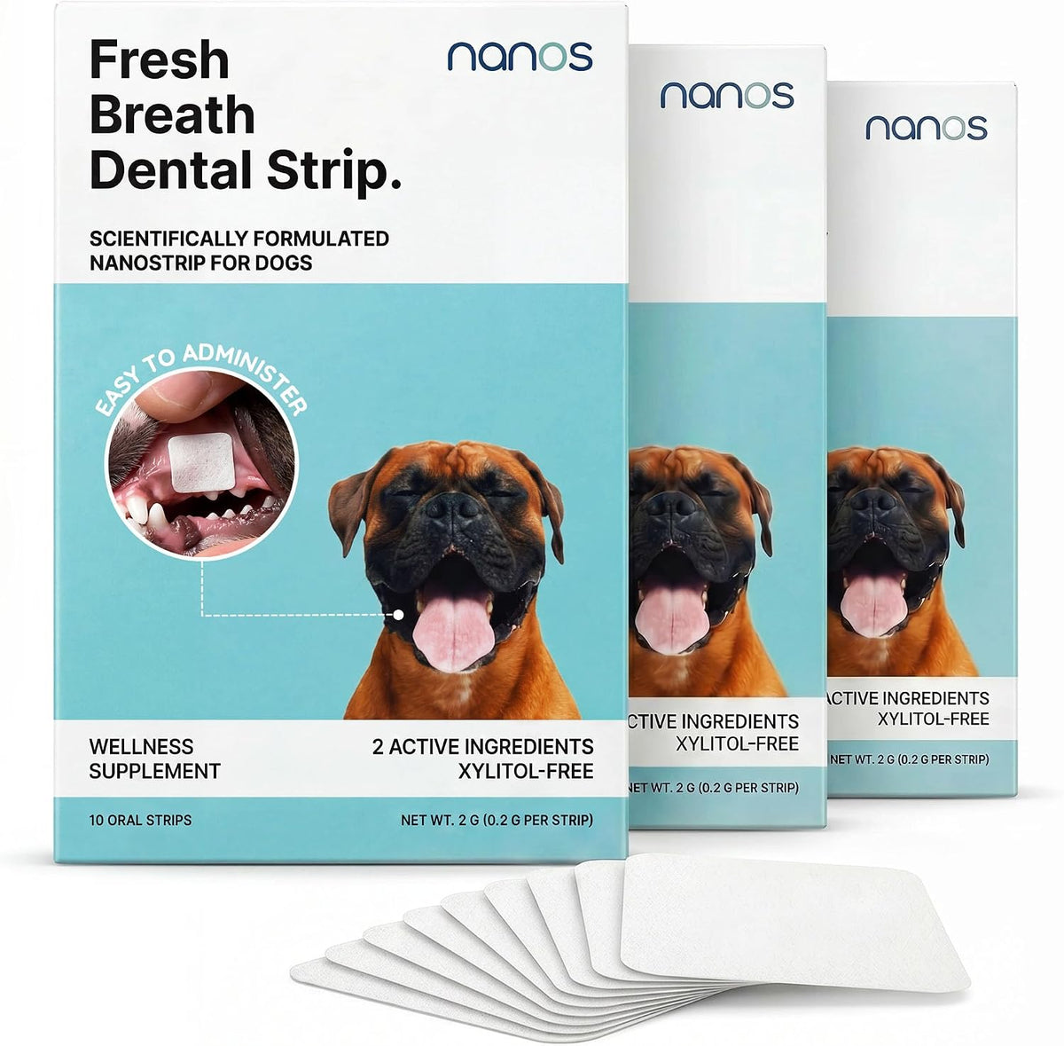 Dog Dental Strips - 10-Pack Dog Breath Freshener | Dissolves in Seconds | Teeth Cleaning Strip | Pet Oral Care Mint Strips - Image 9