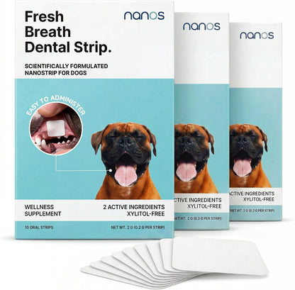 Dog Dental Strips - 10-Pack Dog Breath Freshener | Dissolves in Seconds | Teeth Cleaning Strip | Pet Oral Care Mint Strips - Image 9